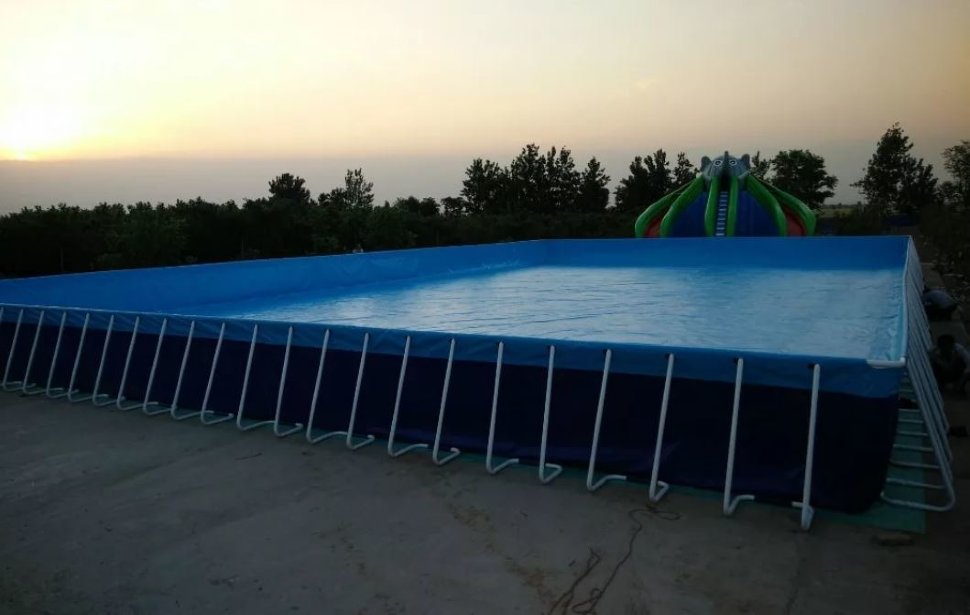 Сборный летний бассейн для турбазы 20 x 30 x 1 метр (рис.3)